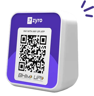 Illustrative render of the white ZYRO UPI soundbox